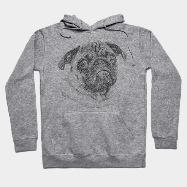 Pug (Black) Hoodie by splode